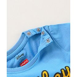 Babyhug Half Sleeves Cotton T-Shirt Mickey Print - Blue
