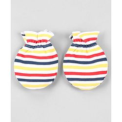 Babyhug 100% Cotton Mittens Pack of 3 - Multicolor