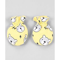 Babyhug 100% Cotton Mittens Pack of 3 - Multicolor