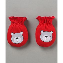 Babyhug 100% Cotton Mittens Pack of 3 - Multicolor