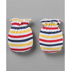 Babyhug 100% Cotton Mittens Pack of 3 - Multicolor