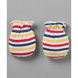Babyhug 100% Cotton Mittens Pack of 3 - Multicolor