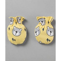 Babyhug 100% Cotton Mittens Pack of 3 - Multicolor