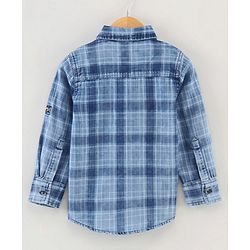 Babyhug Full Sleeves Cotton Checks Print Shirt - Blue