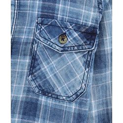 Babyhug Full Sleeves Cotton Checks Print Shirt - Blue