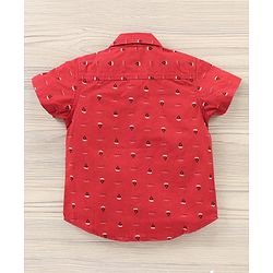 Babyhug  Half Sleeves Shirt Boat Print - Red