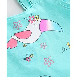 Babyhug Short Sleeves Top Bird Print - Blue