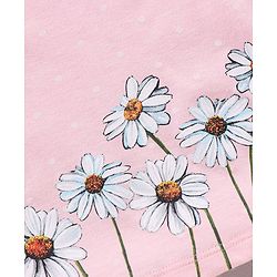 Babyhug Flutter Sleeves Tee Floral Print - Pink