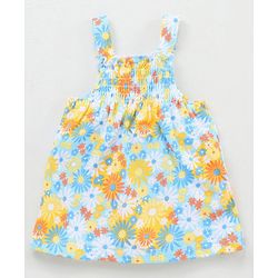 Babyhug Singlet Top Floral Print - Blue