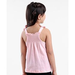 Babyhyg Singlet Top With Graphics & Smocking Detailing Floral Print - Pink
