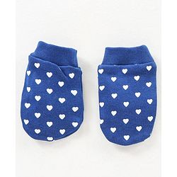 Babyhug 100% Cotton Cap Mittens & Booties Blue - Diameter 10 cm