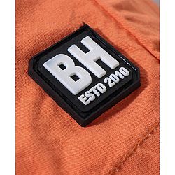 Babyhug Cotton Above Knee Length Shorts Text Patch - Orange