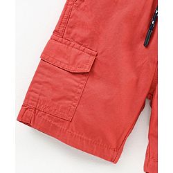 Babyhug Knee Length Cotton Shorts - Orange
