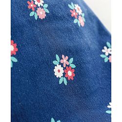 Babyhug Cotton Woven Mid Thigh Length Shorts Floral Print - Blue