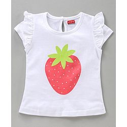 Babyhug Cap Sleeves Tops Strawberry Print Pack of 3 - Multicolour