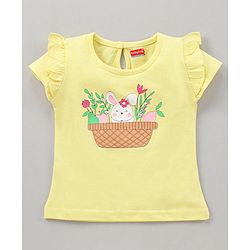 BABYHUG GIRL'S PACK OF 3 HALF SLEEVES TEE WITH GRAPHICS & FRILL DETAILING