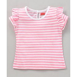 BABYHUG GIRL'S PACK OF 3 HALF SLEEVES TEE WITH GRAPHICS & FRILL DETAILING