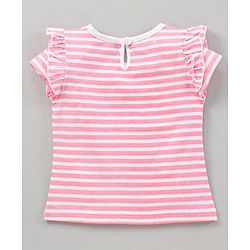BABYHUG GIRL'S PACK OF 3 HALF SLEEVES TEE WITH GRAPHICS & FRILL DETAILING