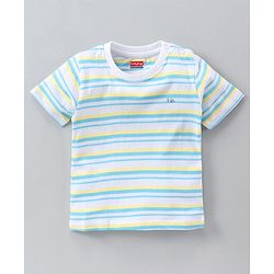 Babyhug Half Sleeves Printed T-Shirts Pack Of 3 - Yellow Green White