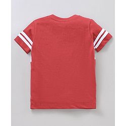 Babyhug Half Sleeves Cotton Blend T-shirt with Text Print - Red