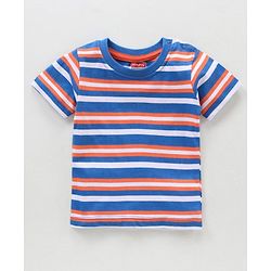 Babyhug Half Sleeves Printed & Striped T-shirts Pack of 3 - Multicolor