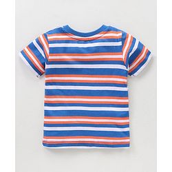 Babyhug Half Sleeves Printed & Striped T-shirts Pack of 3 - Multicolor
