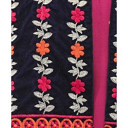 Babyhug 3/4th Sleeves Printed Kurti and Chudidar Set with Embroidered Jacket - Magenta
