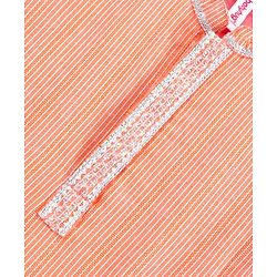 Babyhug Full Sleeve Kurta Payjama Set - Orange White