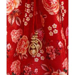 Babyhug Sleeveless Choli & Lehenga with Dupatta - Maroon
