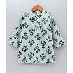 Babyhug Full Sleeve Kurta Payjama Set - Ecru
