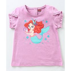 Babyhug Half Sleeves Tee Mermaid Print - Pink