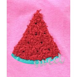 Babyhug Cap Sleeves Cotton Top with 3D Melon Applique - Pink