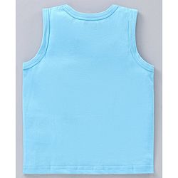 Babyhug Sleeveless Printed T-Shirts Pack Of 3 - Blue White