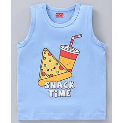Babyhug Sleeveless Printed T-Shirts Pack Of 3 - Blue White
