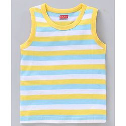 Babyhug Sleeveless Printed T-Shirts Pack Of 3 - Blue White