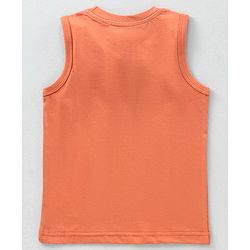 Babyhug Sleeveless T-Shirt Text Print - Orange