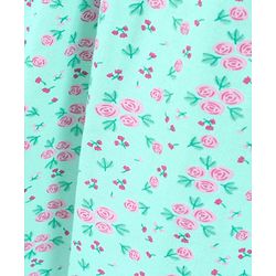 Babyhug 100 % Cotton Cap Sleeves Frock With Bloomer Floral Print (Colour May Vary)