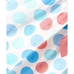 Babyhug 100% Cotton Singlet Frock Polka Dot Print - Blue