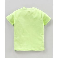 Babyhug Half Sleeves T-Shirts Dolphin Print - Neon Green