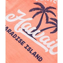 Babyhug Half Sleeves Multi Print T-Shirt  - Peach Blue Grey