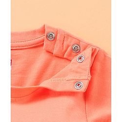 Babyhug Half Sleeves Multi Print T-Shirt  - Peach Blue Grey