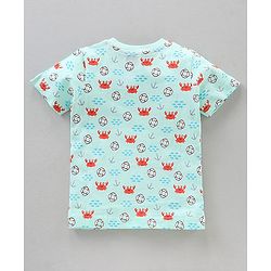 Babyhug Half Sleeves T-Shirts Multi Print Pack Of 3 - Blue