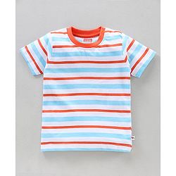 Babyhug Half Sleeves T-Shirts Multi Print Pack Of 3 - Blue