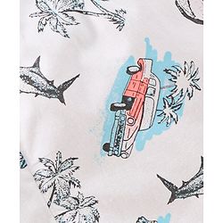 Babyhug Knee Length Cotton Printed Boxer Pack Of 3 - Orange White Blue Red