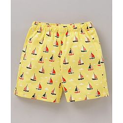 Babyhug Cotton Woven Boxers Printed Pack of 3- Multicolor