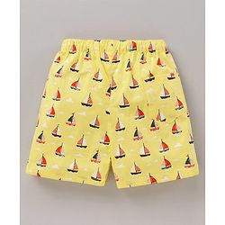 Babyhug Cotton Woven Boxers Printed Pack of 3- Multicolor