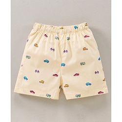 Babyhug Cotton Boxers Multi Print & Checked Pack Of 3 - Multicolour