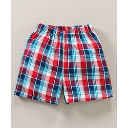 Babyhug Cotton Boxers Multi Print & Checked Pack Of 3 - Multicolour