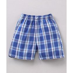 Babyhug Cotton Woven Boxers Checks & Marine Print Pack of 3 - Multicolor