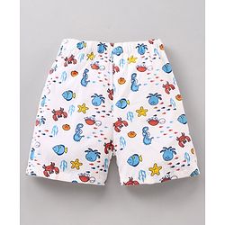 Babyhug Cotton Woven Boxers Checks & Marine Print Pack of 3 - Multicolor